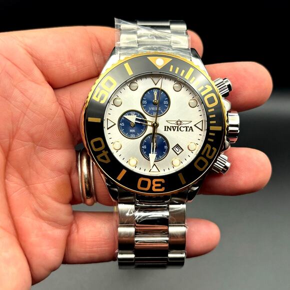 Invicta Grand Diver 48589 Men’s Chronograph 52mm Stainless Steel 100M NIBWT - Picture 10 of 17